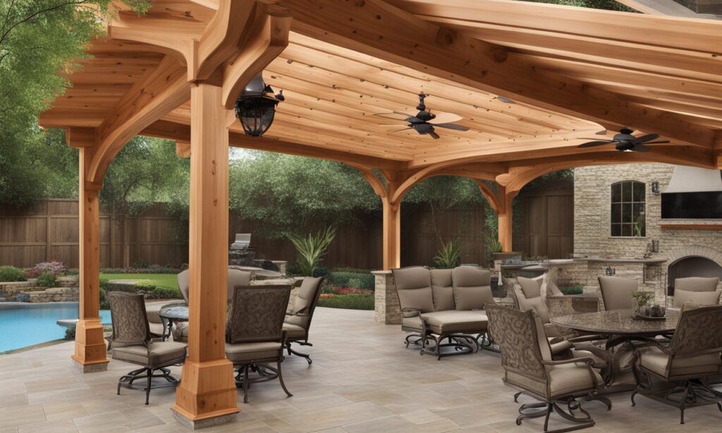 Cedar Patio Cover in Denton TX