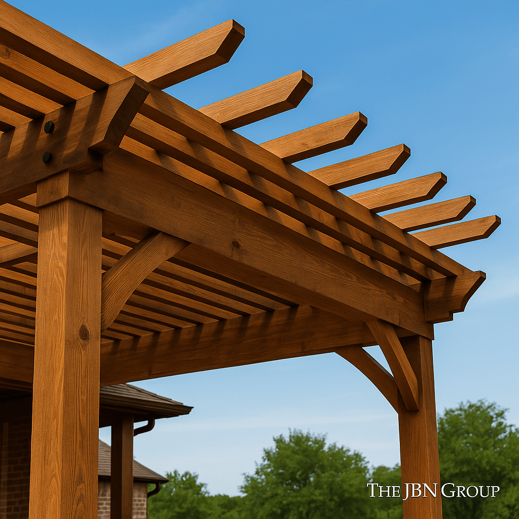 Pergolas with Cedar Crossbeams