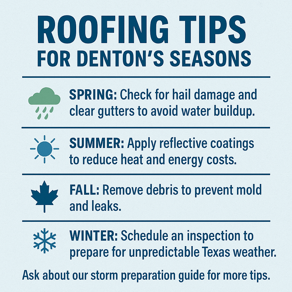 Roofing Tips for Denton’s Seasons