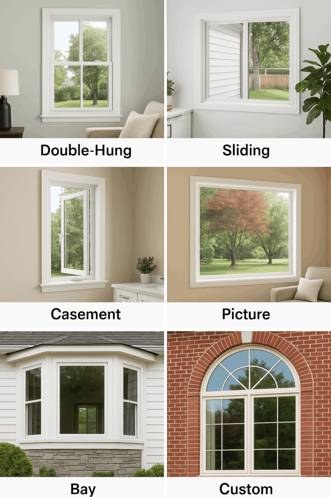 Types of Replacement Windows We Offer