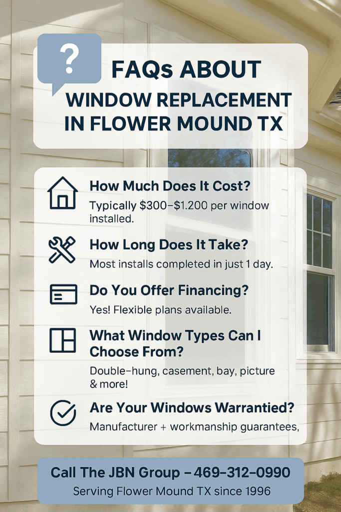 FAQs About Window Replacement Flower Mound TX