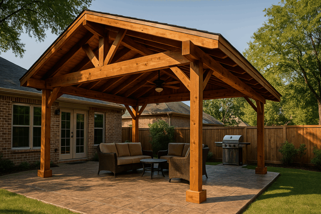 Our cedar patio cover process