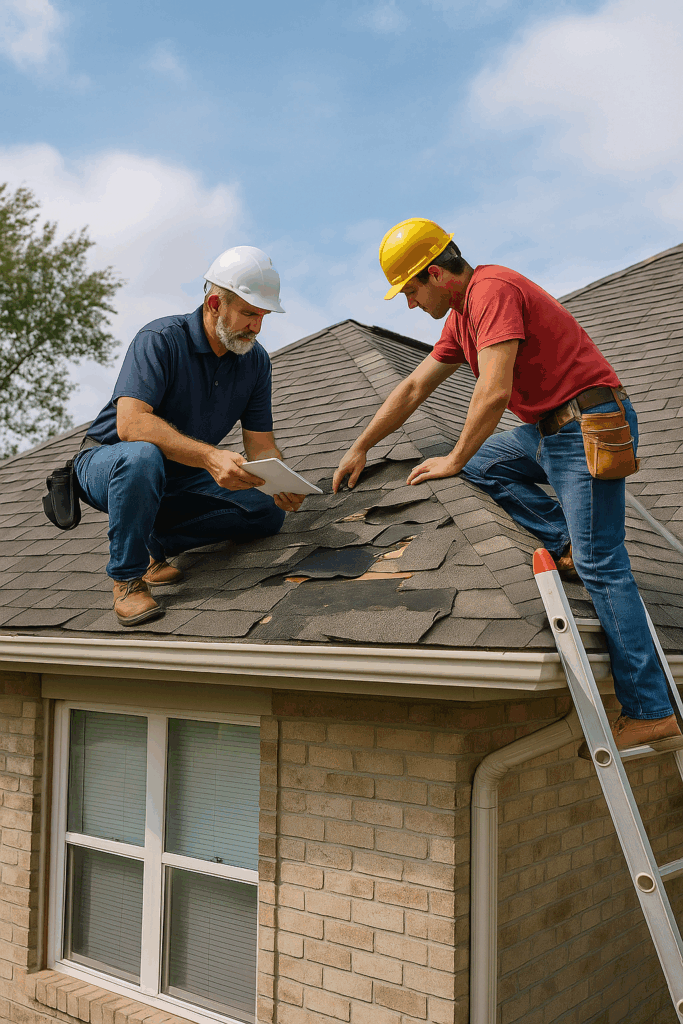 Roof repair assessment by professionals
