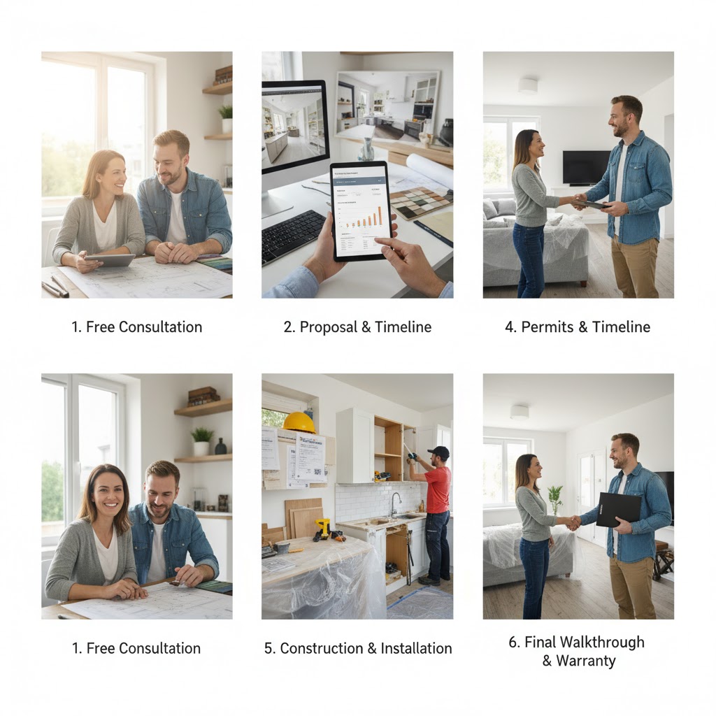 Steps of a home renovation process