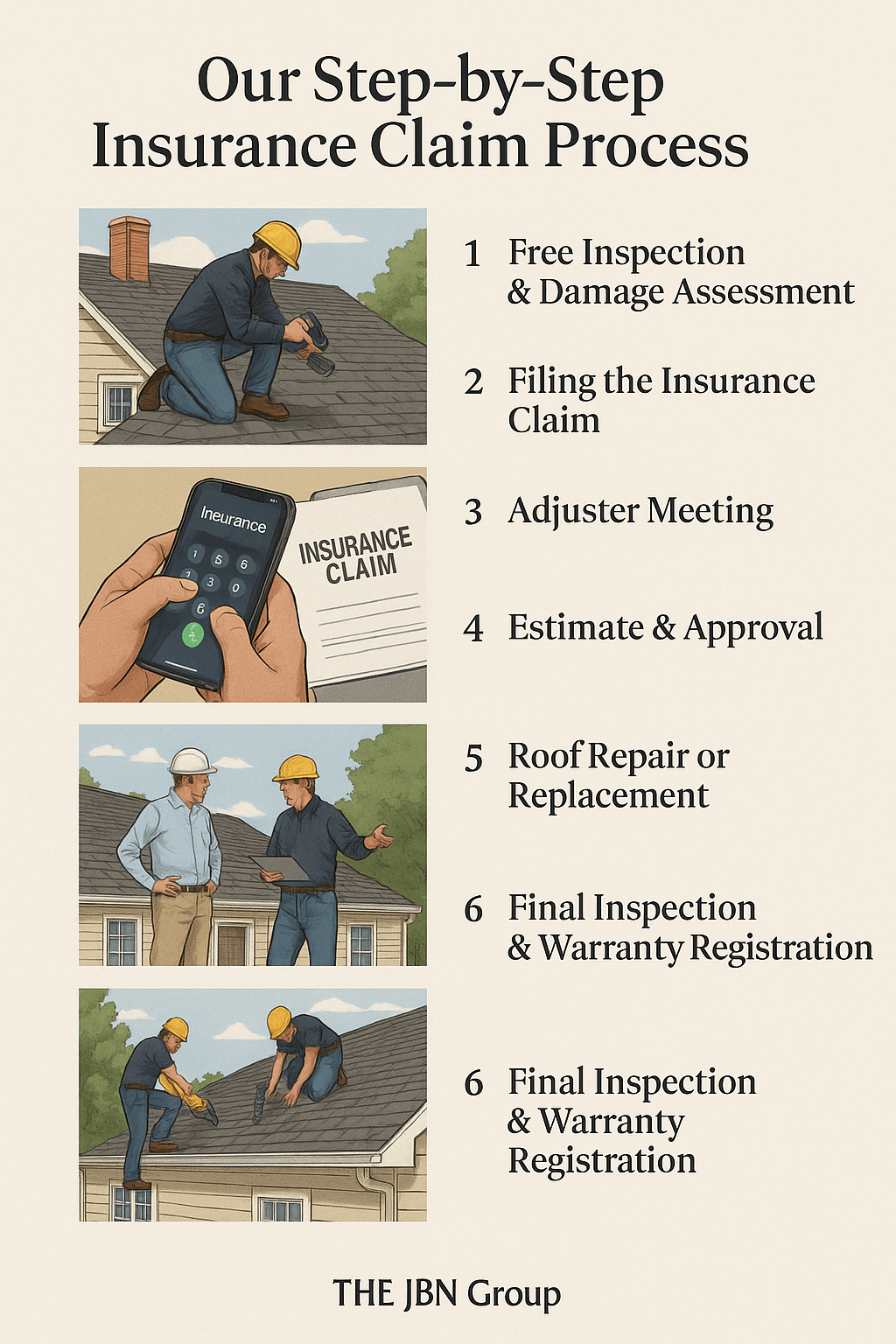 Insurance claim process illustrated steps