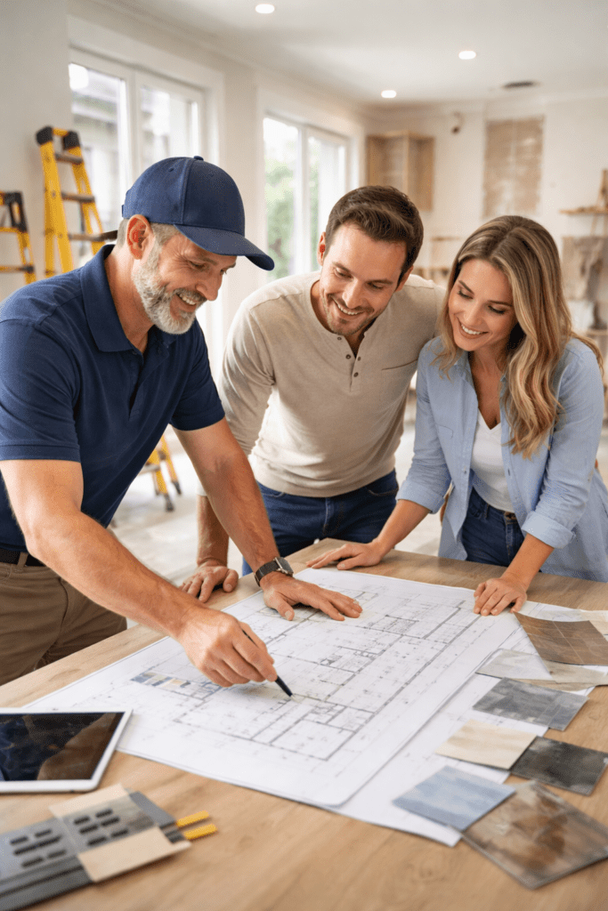 Contractor planning a renovation