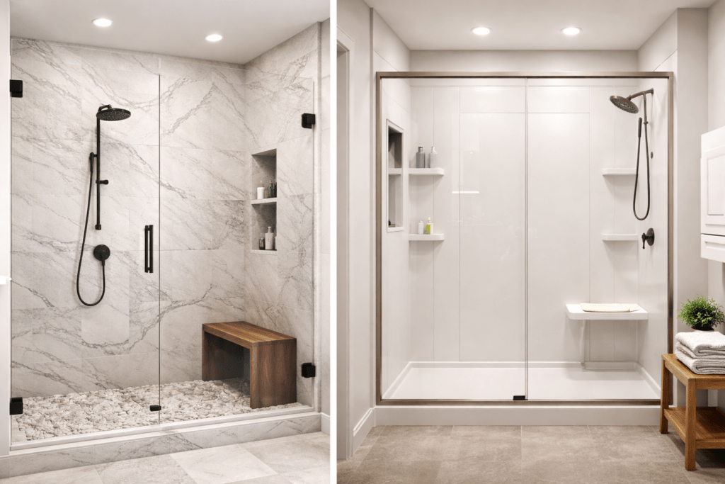 Custom vs Prefabricated Showers