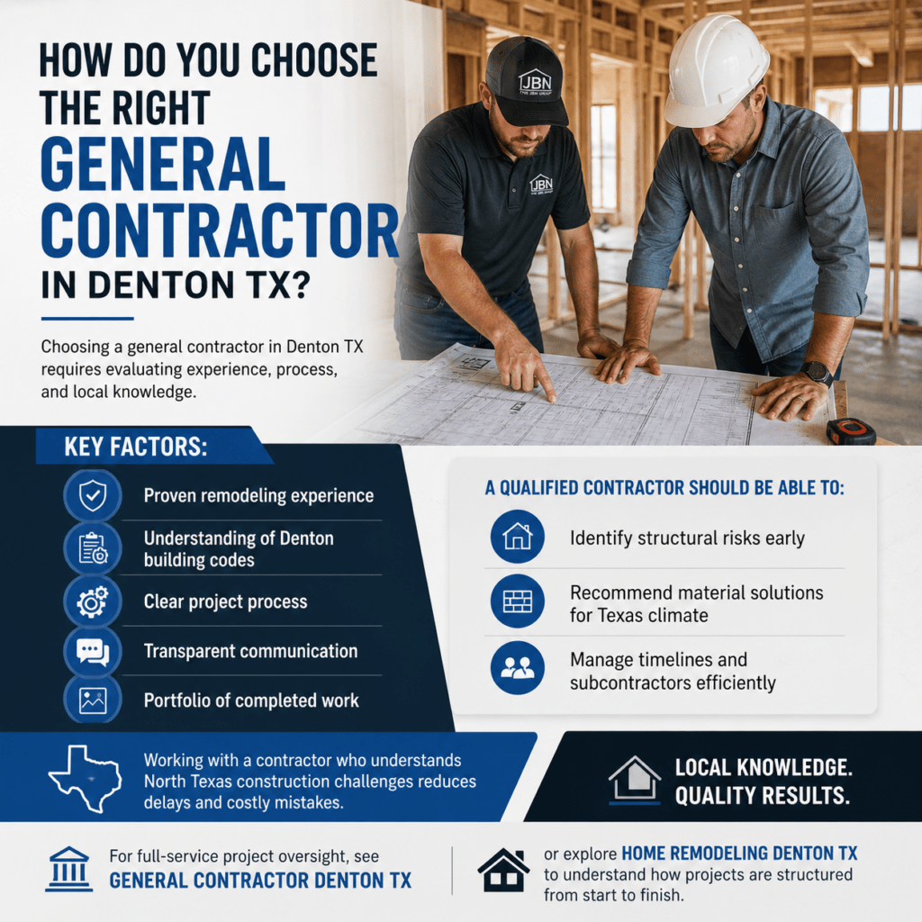 How do you choose the right general contractor in denton tx