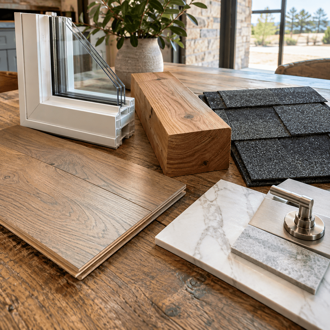 General Contractor Denton TX 10 Window flooring cedar roofing and bathroom samples representing the JBN divisions