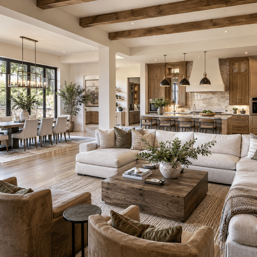 General Contractor Denton TX 2 Whole-home remodeling with a connected kitchen and living area