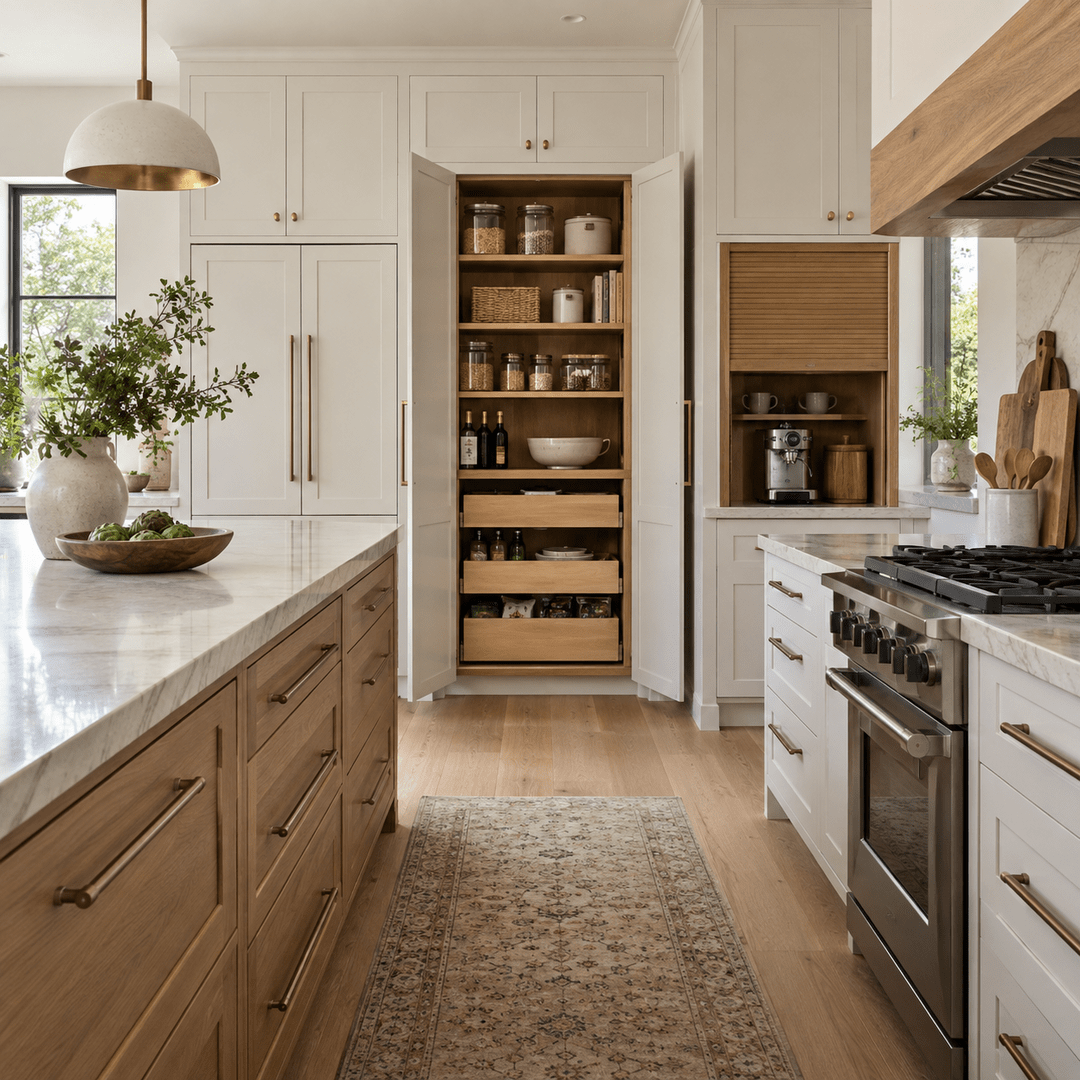 Denton TX Kitchen Remodeling 2 Kitchen cabinets and storage planned for everyday use