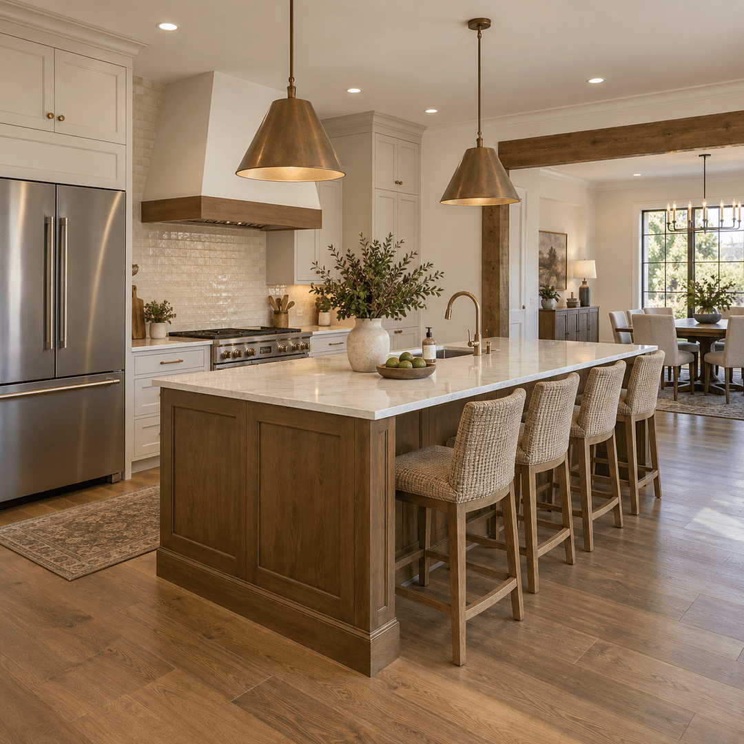Denton TX Kitchen Remodeling 3 Kitchen island and surrounding circulation space
