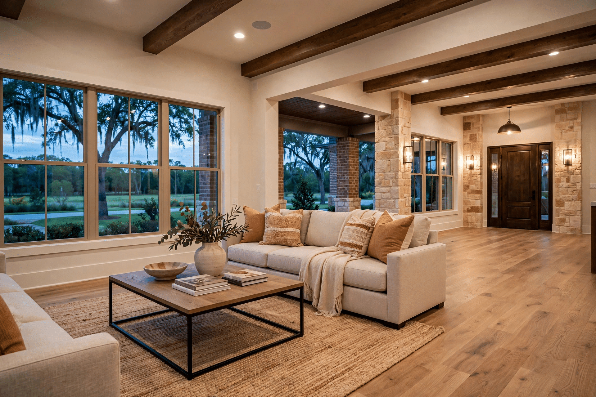 Hardwood Flooring - JBN Flooring Division Wide-plank hardwood floors newly installed in an open living area