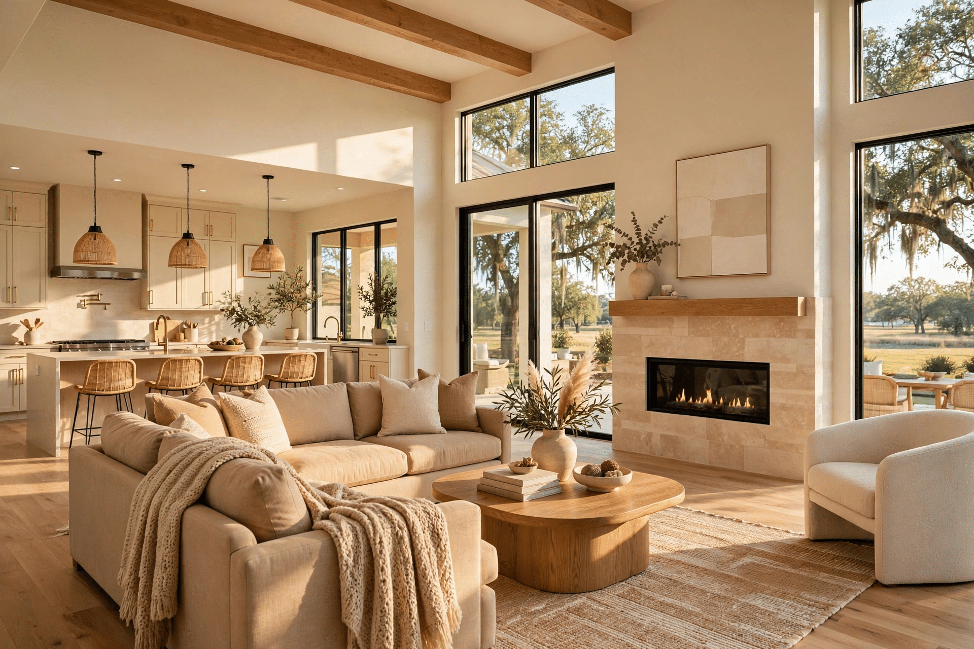 Whole-Home Remodeling The Colony TX - Open-Concept Living Room Open-concept living room after a whole-home remodel with neutral tones and natural light