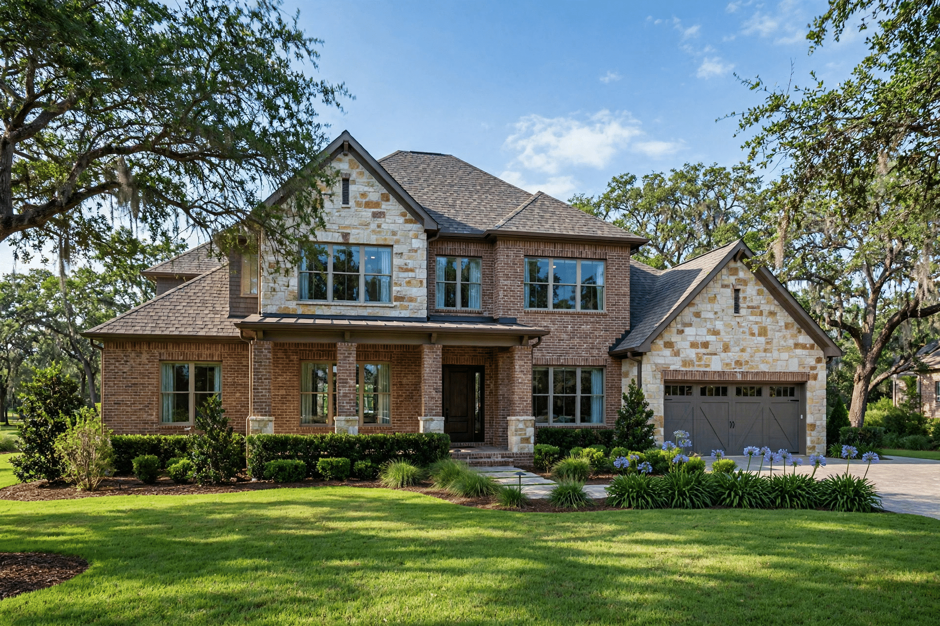 Architectural Shingle Roofing - JBN Roofing Division New architectural shingle roof on a brick Texas home