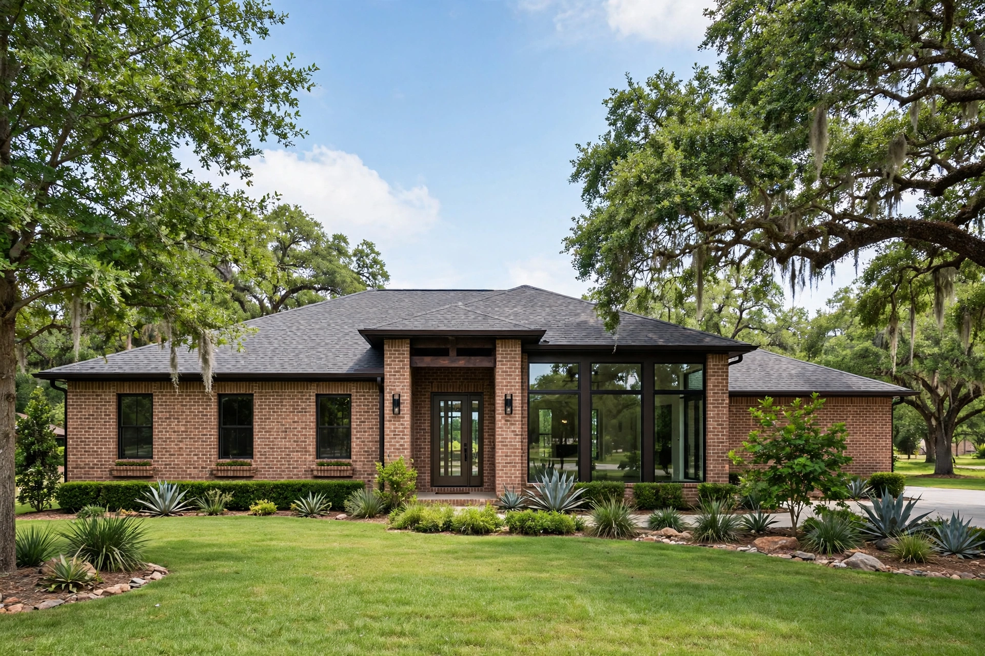 Home Additions Carrollton TX - Brick Ranch Addition Tied Into Roofline Brick ranch home addition exterior seamlessly tied into the existing roofline