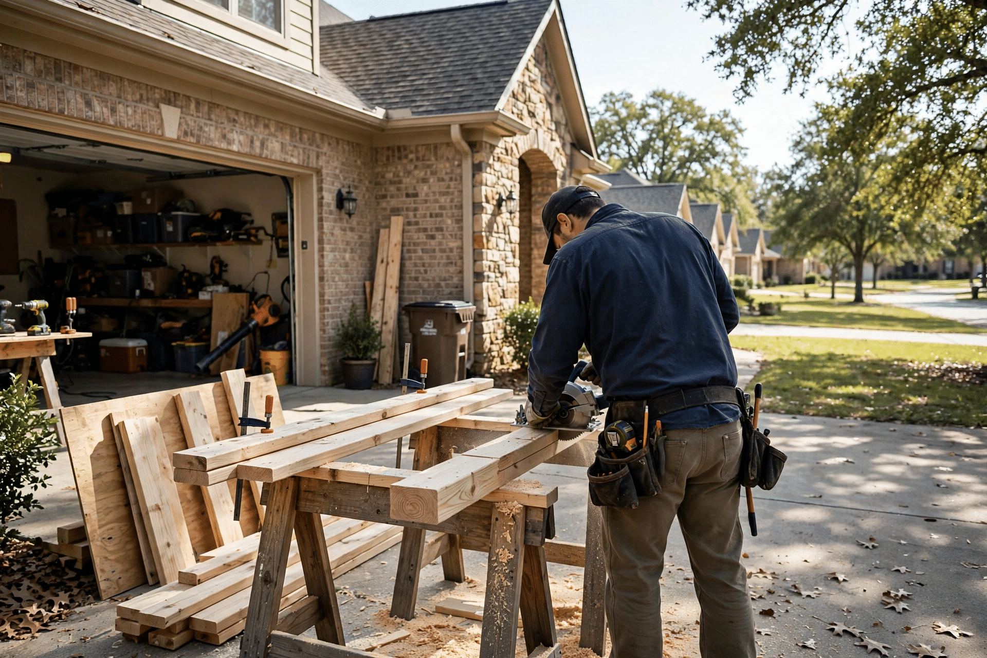 General Contractor Corinth TX 5 Contractor measuring a Corinth subdivision home for a whole home remodel