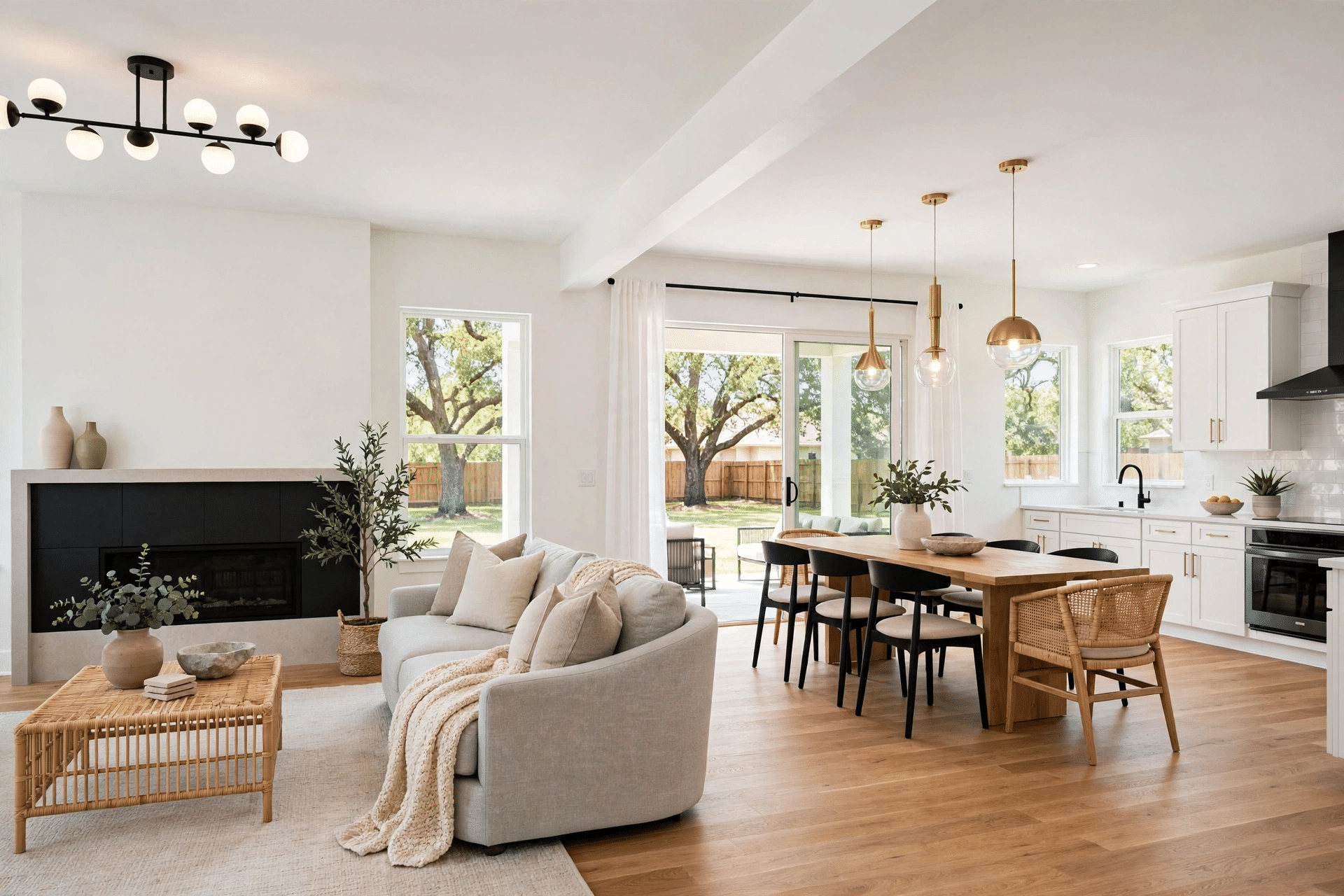 General Contractor Corinth TX 1 Remodeled open living space in a Meadow Oaks home in Corinth