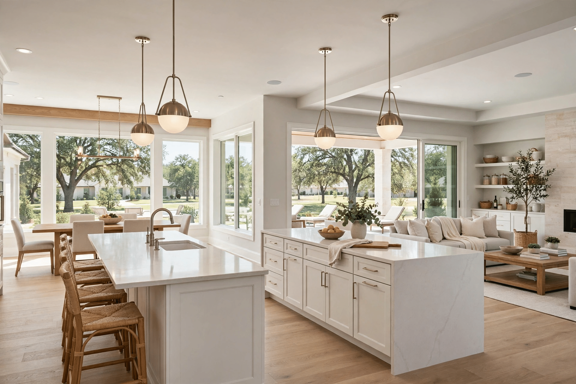 General Contractor Frisco TX 2 Remodeled kitchen with large island in a Stonebriar Frisco home