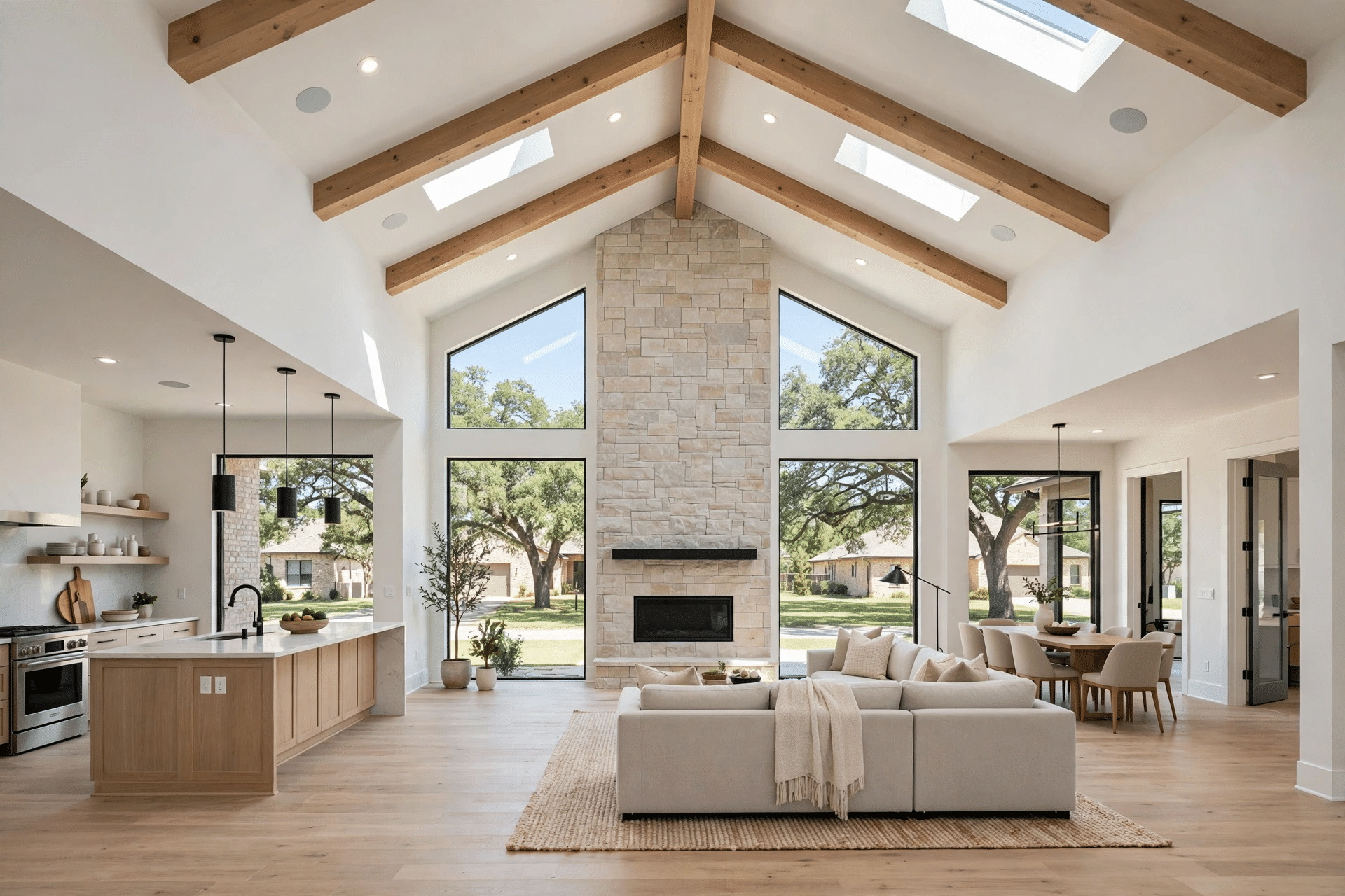 General Contractor Frisco TX 1 Open remodeled living room in a Richwoods Frisco home