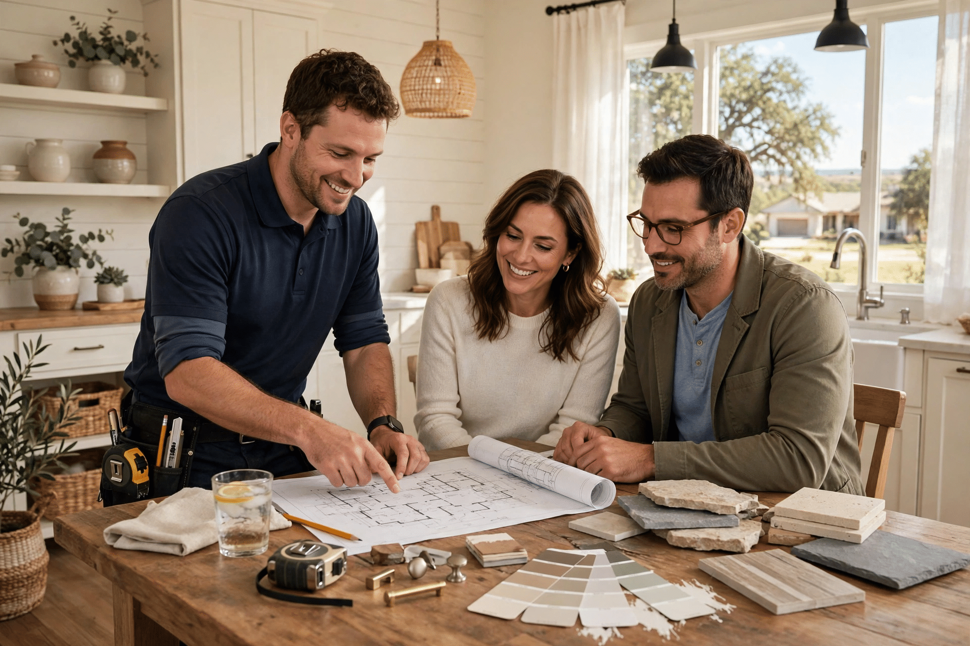 Home Remodeling Highland Village TX 1 home remodeling highland village tx consultation reviewing plans and samples