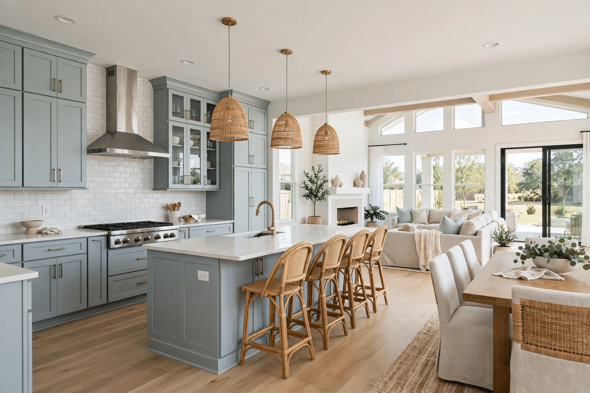 Kitchen remodel with island in a Union Park Little Elm home
