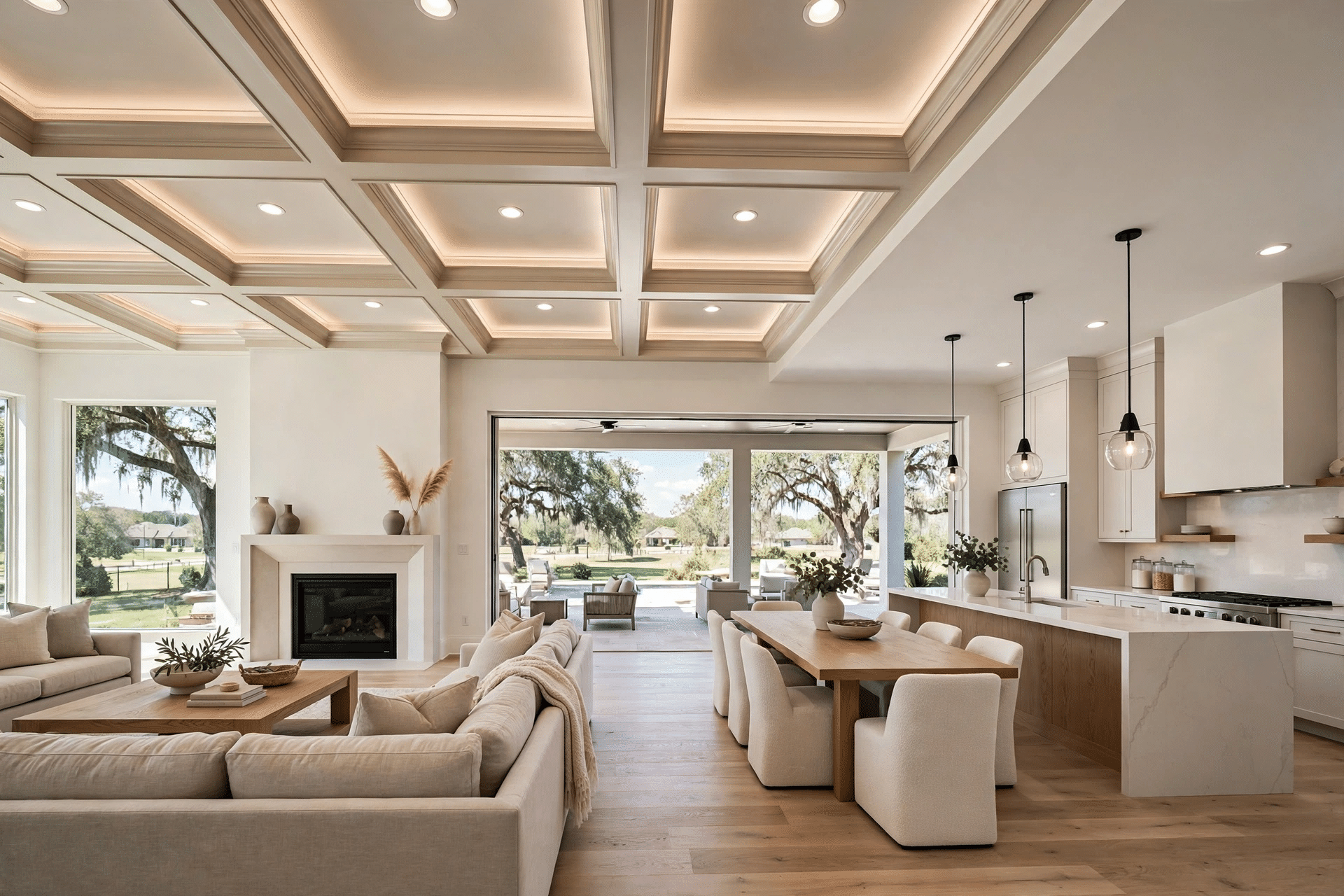 Remodeled open living space in a Windsong Ranch Prosper home