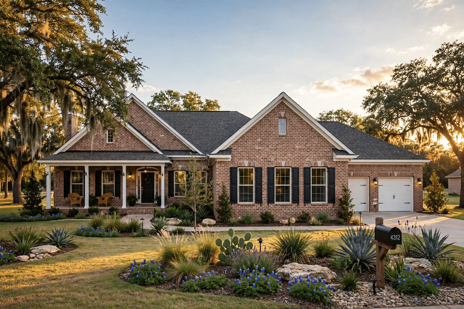 Residential home addition connected to an existing brick home